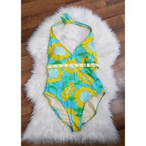 Lilly Pulitzer belted halter swimsuit